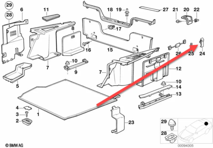 BMW E30 Bočni poklopac prtljažnika - Image 3